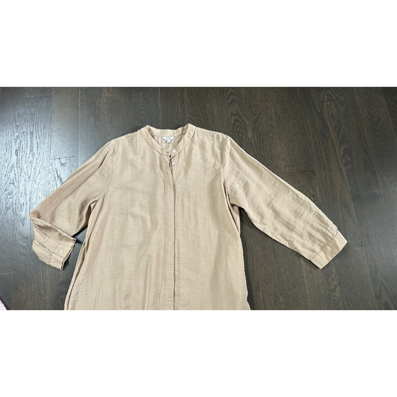 POETRY Dress Boho Tiered Flowy Natural Tan‎ Lagenlook Minimalism sz 12 - Picture 3 of 5